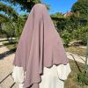 khimar soie de medine taupe