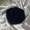 voile bleu nuit soie de medine viscose
