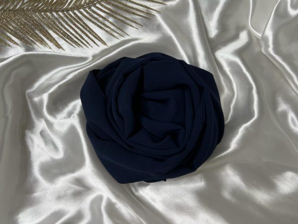 voile bleu nuit soie de medine viscose