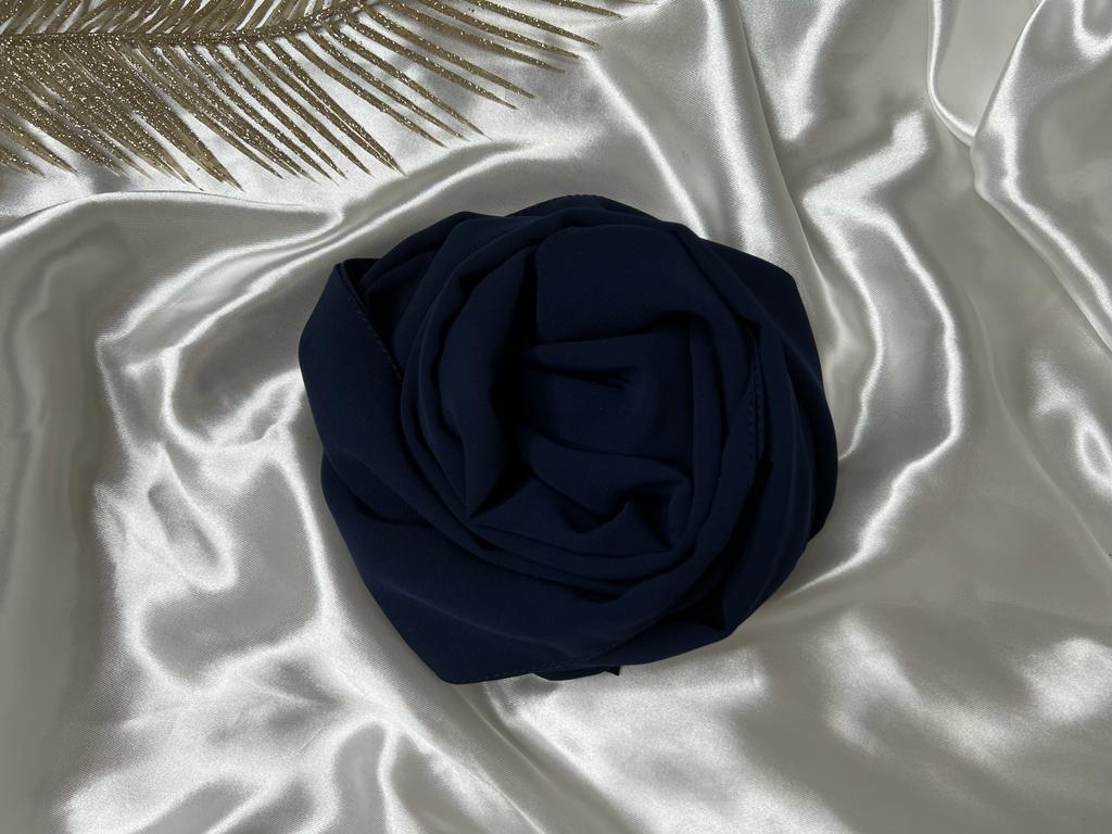 voile bleu nuit soie de medine viscose