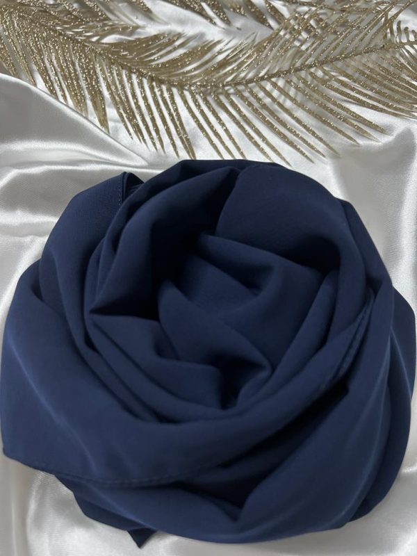 voile bleu nuit soie de medine