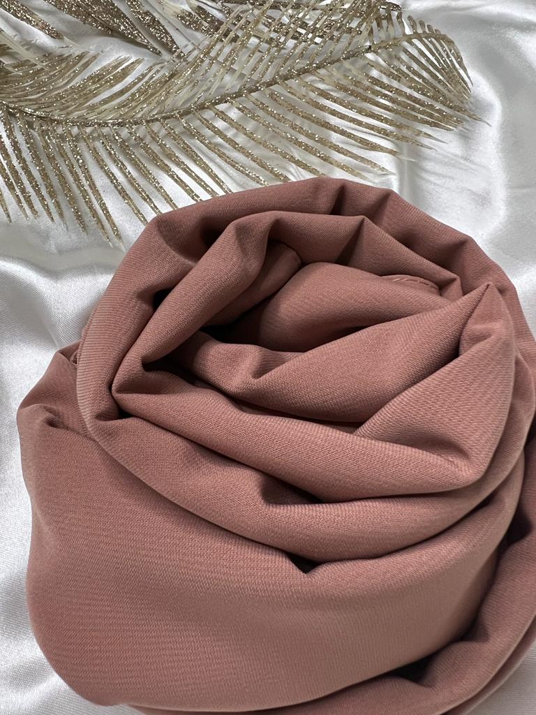 voile hijab soie de médine vieux rose