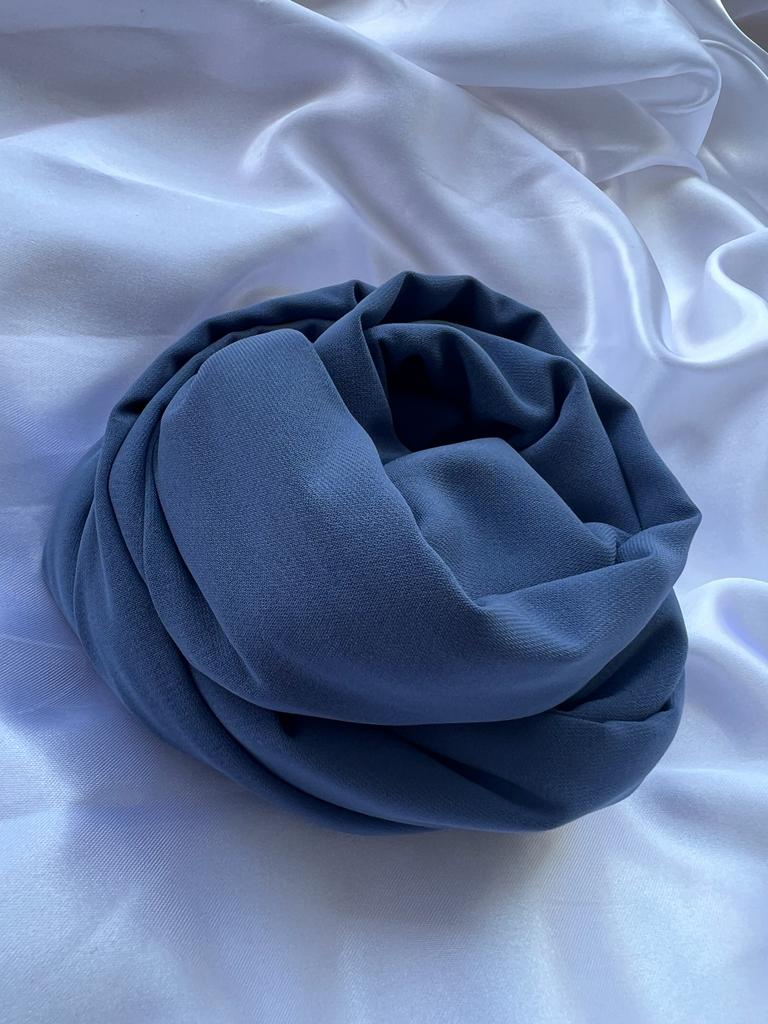 hijab soie de médine pas cher bleu