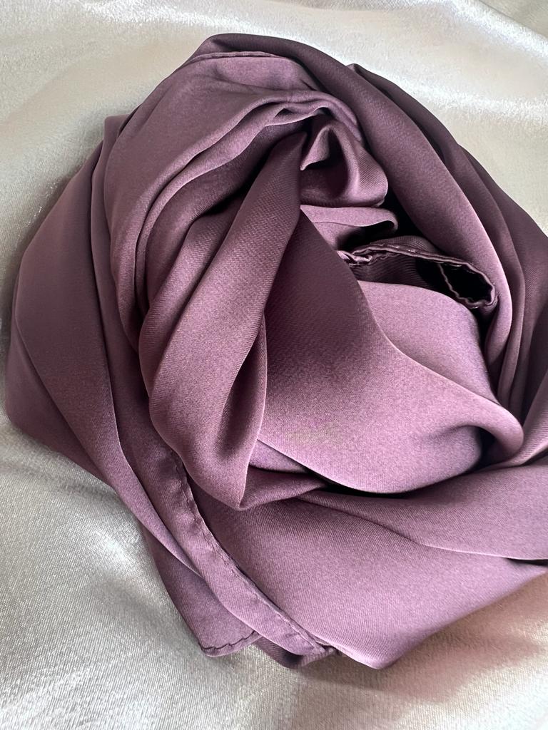 hijab satin violet
