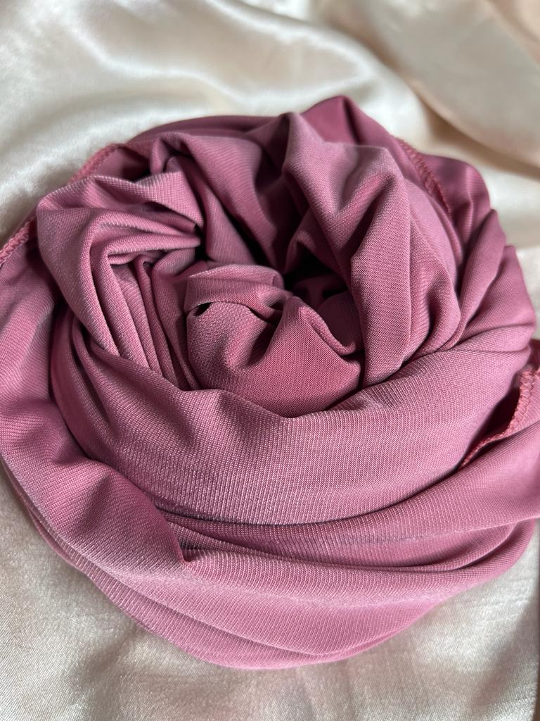 hijab jersey premium bois de rose